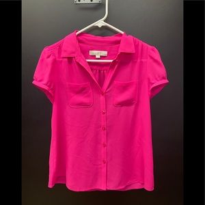 Petite Hot Pink Blouse
